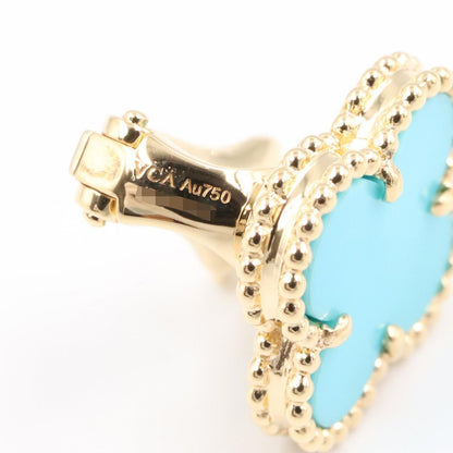 Van Cleef & Arpels Earrings Vintage Alhambra Turquoise 18k — view 4