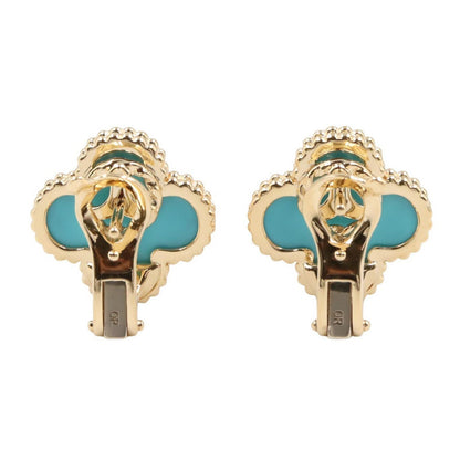 Van Cleef & Arpels Earrings Vintage Alhambra Turquoise 18k — view 2