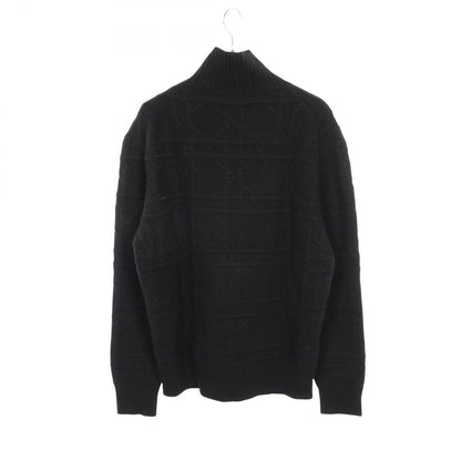 Dior Knit Cannage High Neck Black Cashmere Sweater — view 2