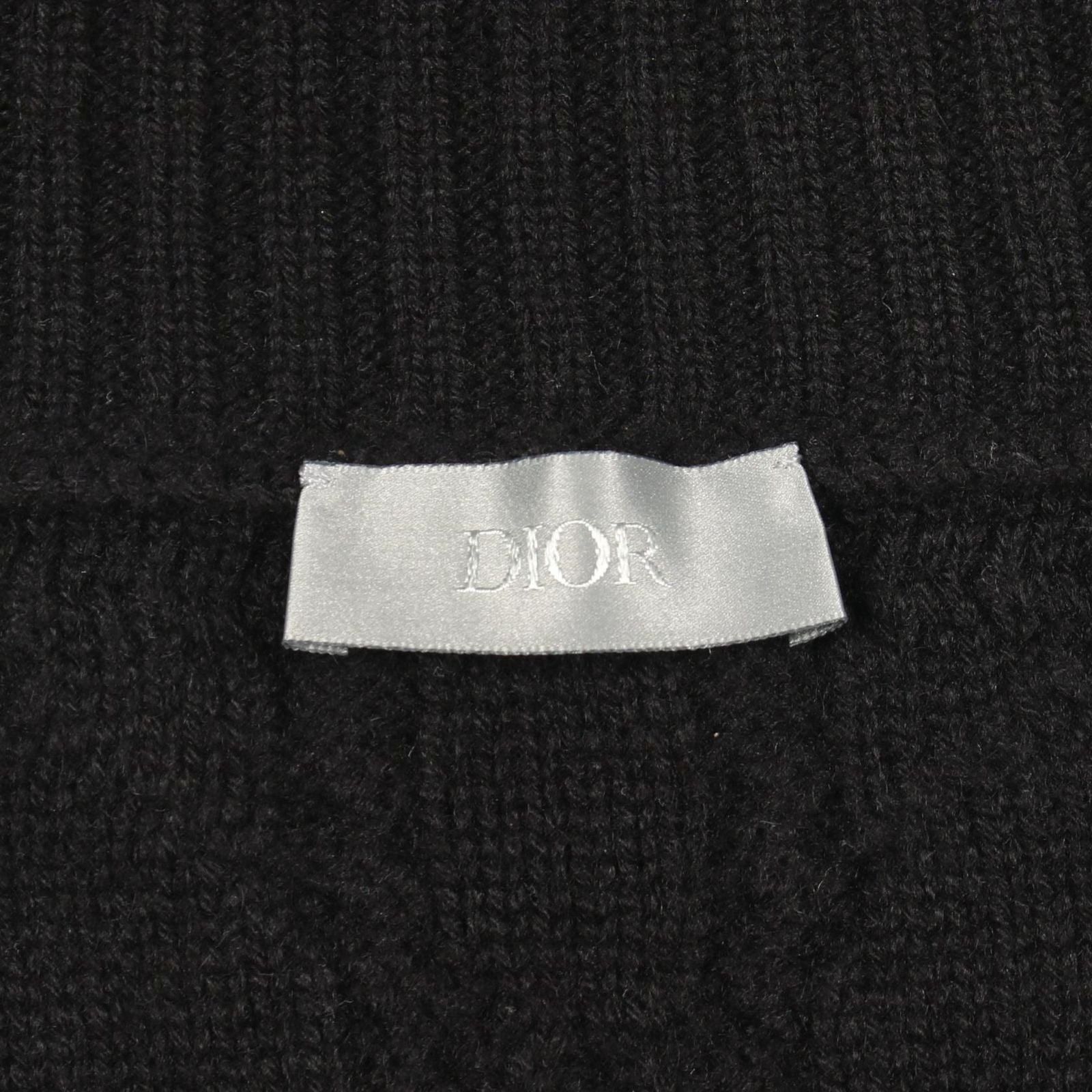 Dior Knit Cannage High Neck Black Cashmere Sweater — view 3