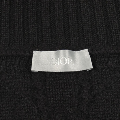 Dior Knit Cannage High Neck Black Cashmere Sweater — view 3