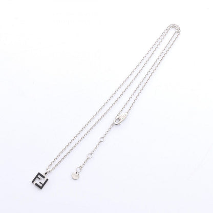 Fendi Necklace FF Black Silver Stainless Steel — view 3