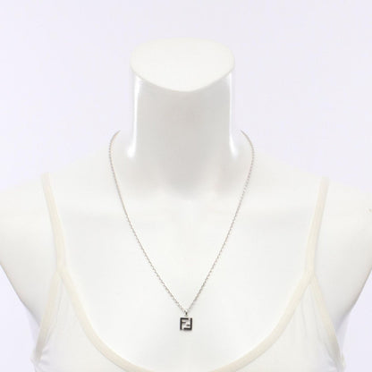 Fendi Necklace FF Black Silver Stainless Steel — view 5