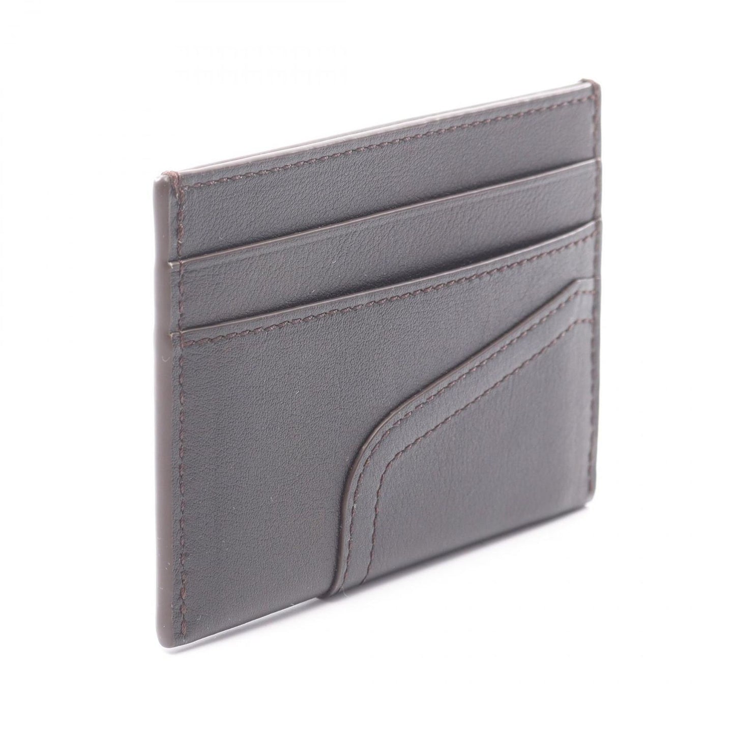 Loewe Card Case Panta Plain Holder Vintage Brown Leather — view 2
