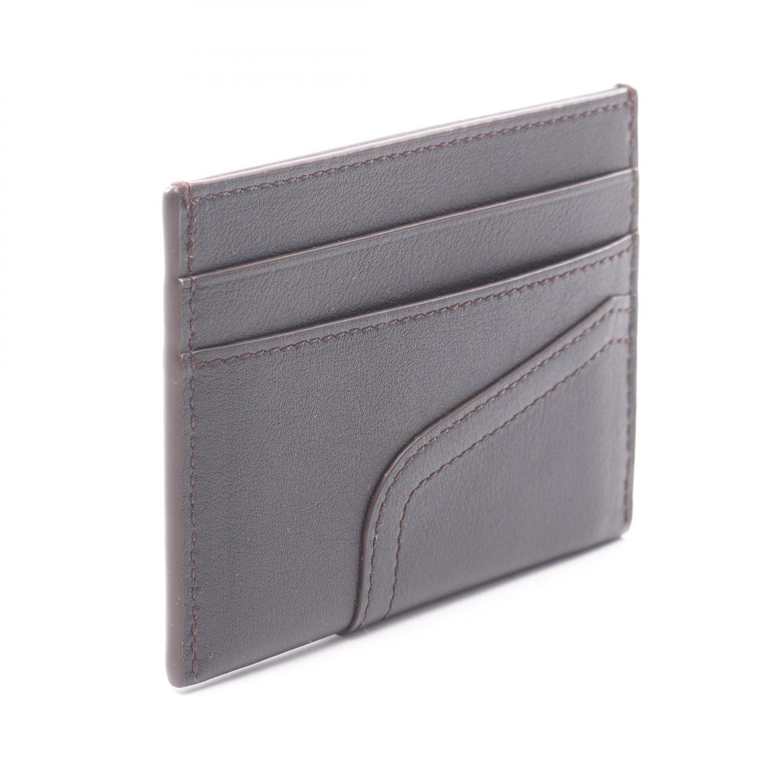 Loewe Card Case Panta Plain Holder Vintage Brown Leather — view 2