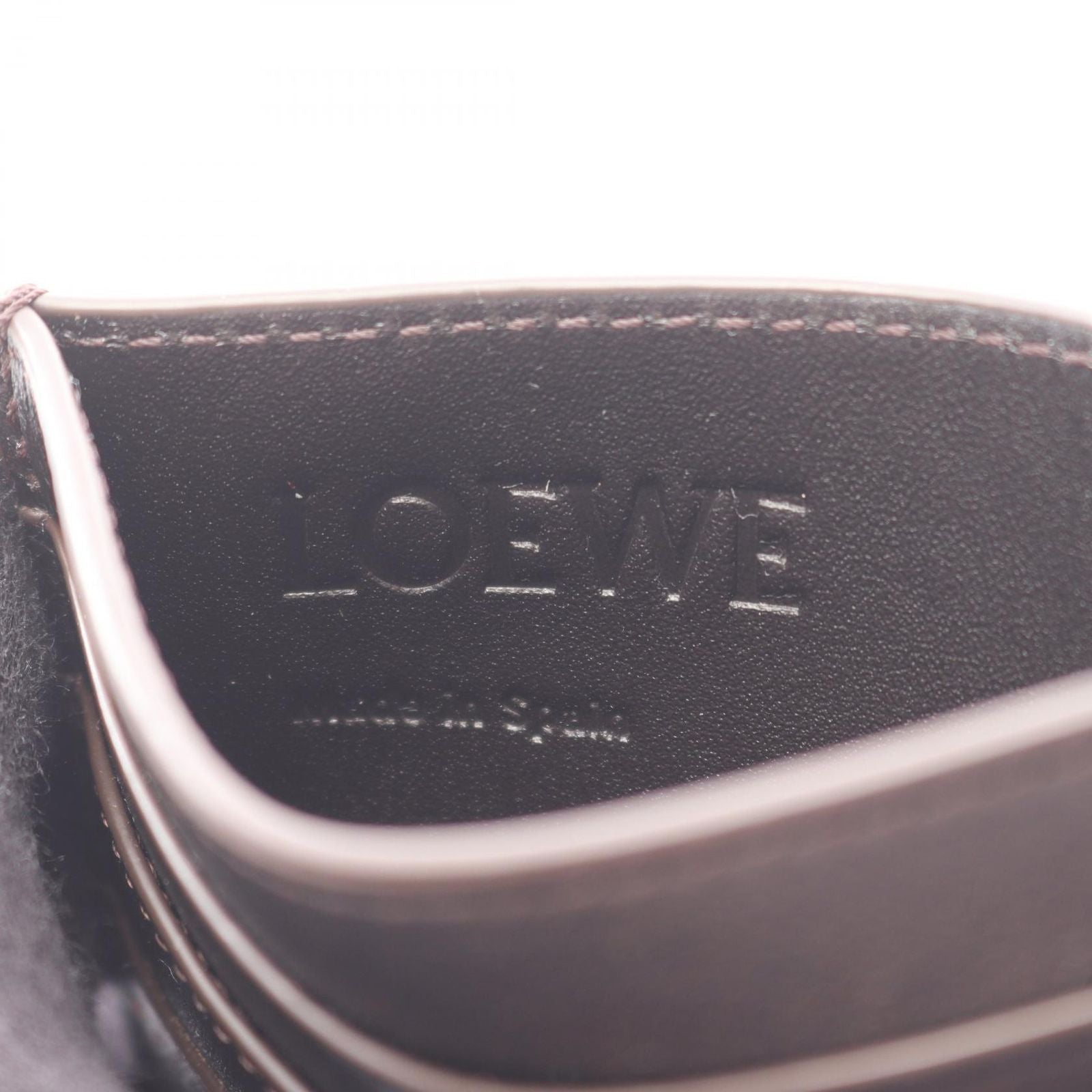Loewe Card Case Panta Plain Holder Vintage Brown Leather — view 4