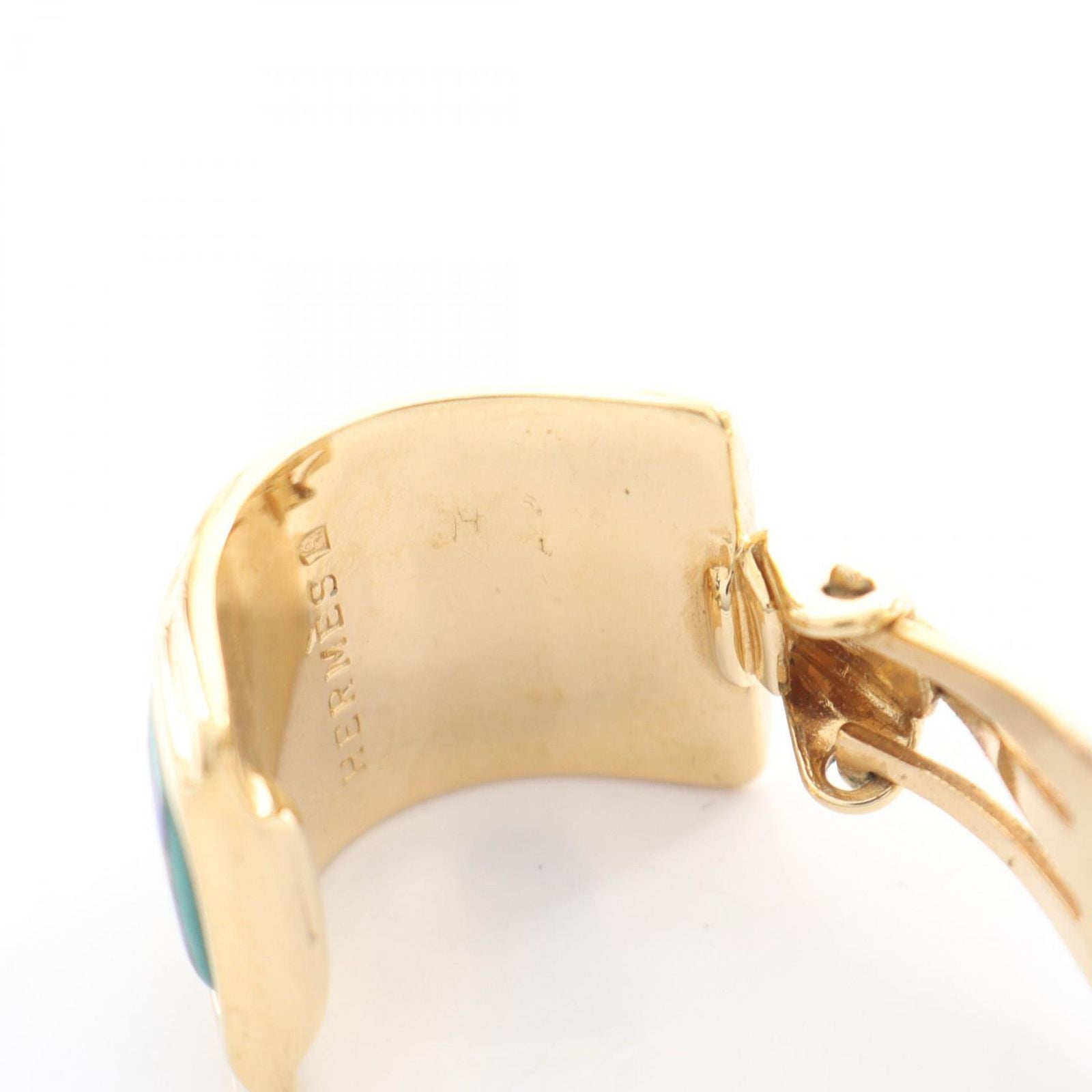 Hermes Earrings Enamel Gold — view 6