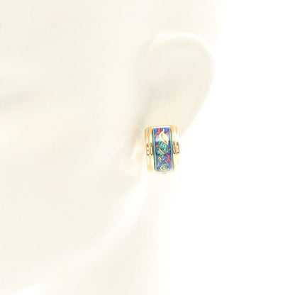 Hermes Earrings Enamel Gold — view 4