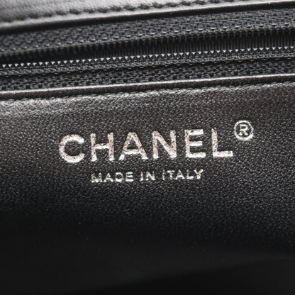 Chanel Handbag Quilted Top Handle Bag Black Lambskin — view 4