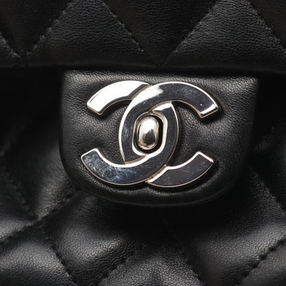 Chanel Handbag Quilted Top Handle Bag Black Lambskin — view 8