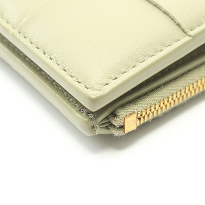 Bottega Veneta Bifold Wallet Cassette Maxi Intrecciato Khaki Green Leather — view 7