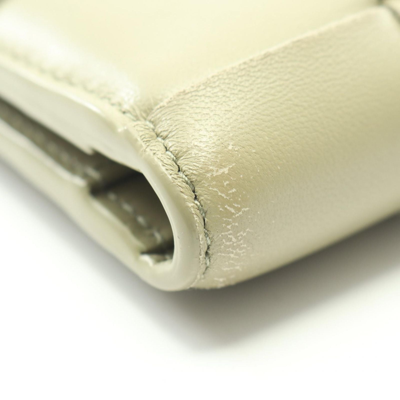 Bottega Veneta Bifold Wallet Cassette Maxi Intrecciato Khaki Green Leather — view 8