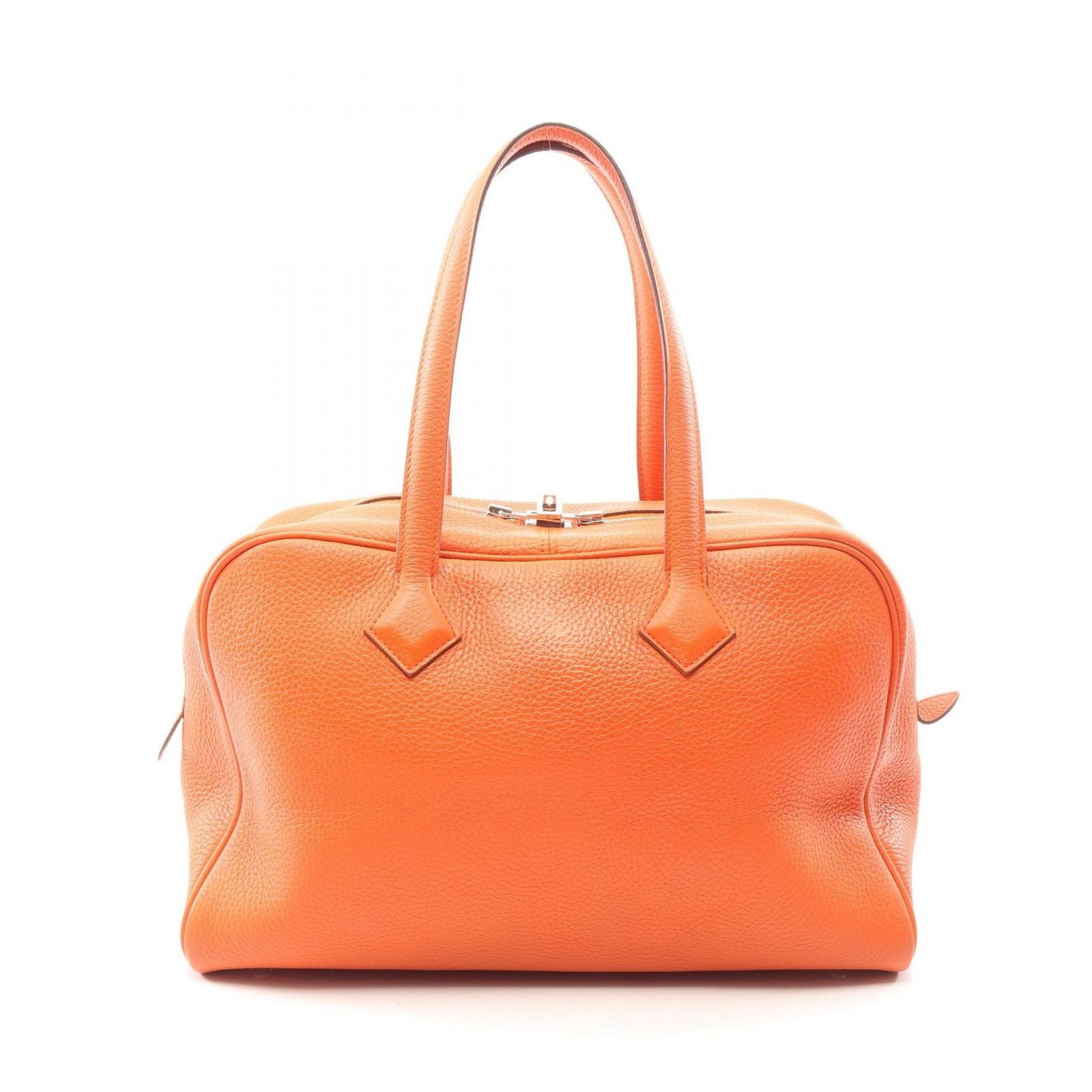 Hermes Handbag Victoria 35 Orange Poppy Leather