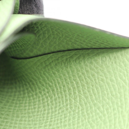 Hermes Coin Case Calvi Duo Vert Cricket Leather — view 7