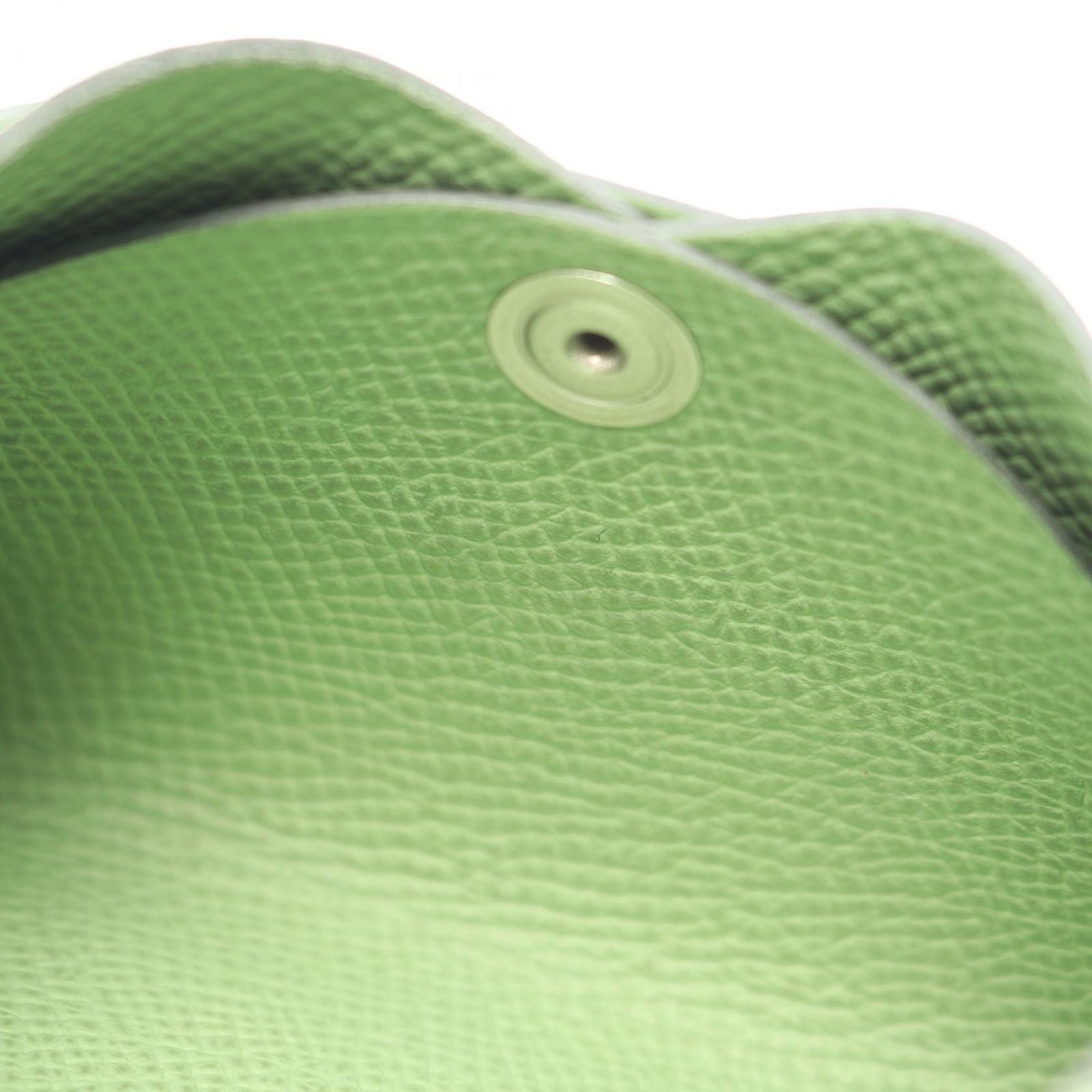 Hermes Coin Case Calvi Duo Vert Cricket Leather — view 8