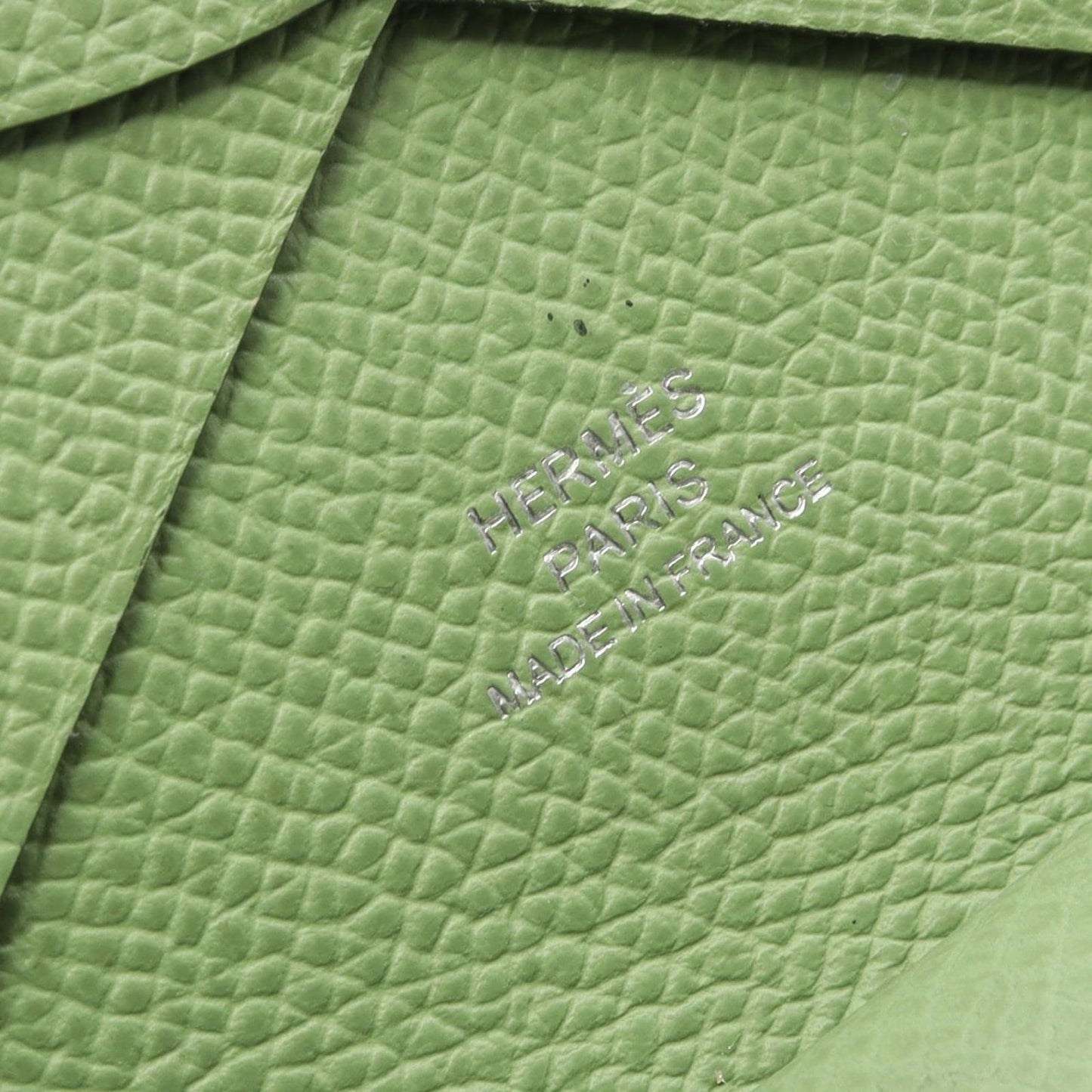 Hermes Coin Case Calvi Duo Vert Cricket Leather — view 6