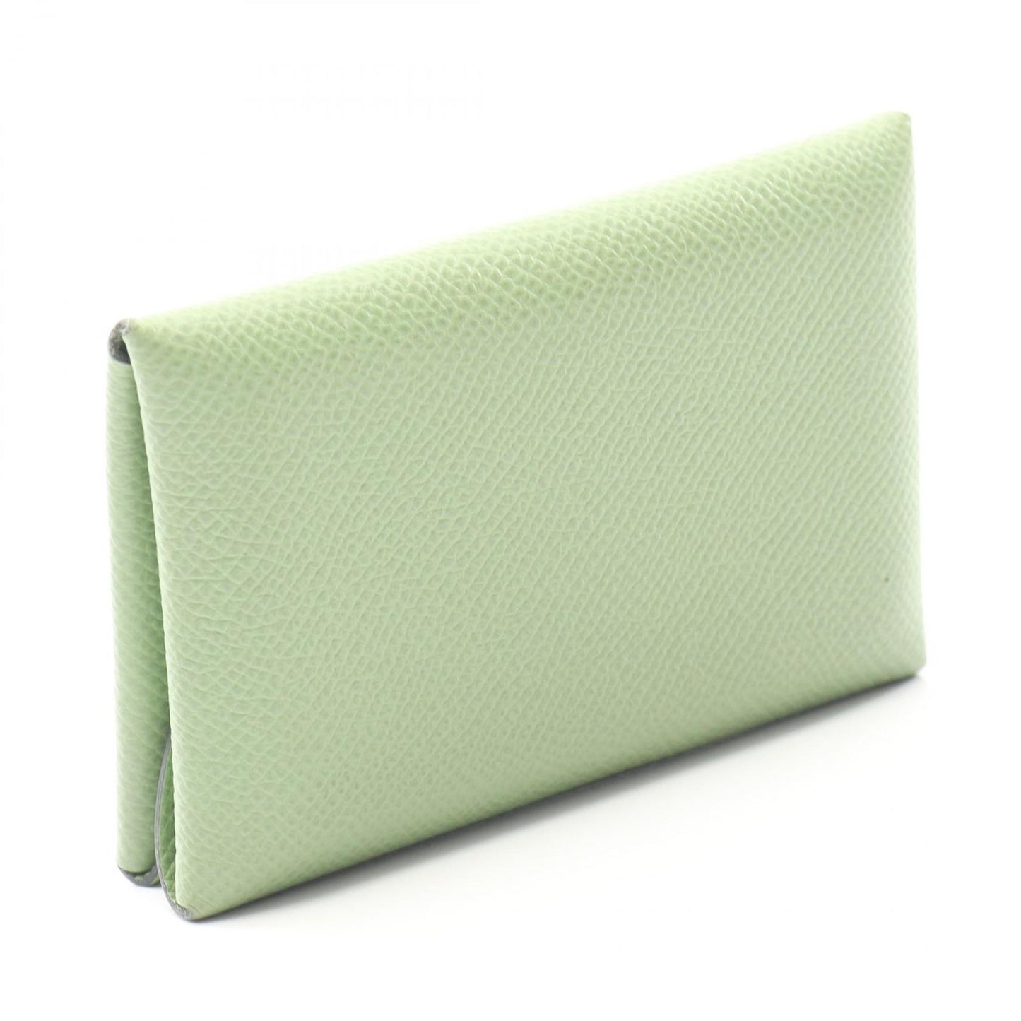 Hermes Coin Case Calvi Duo Vert Cricket Leather — view 2