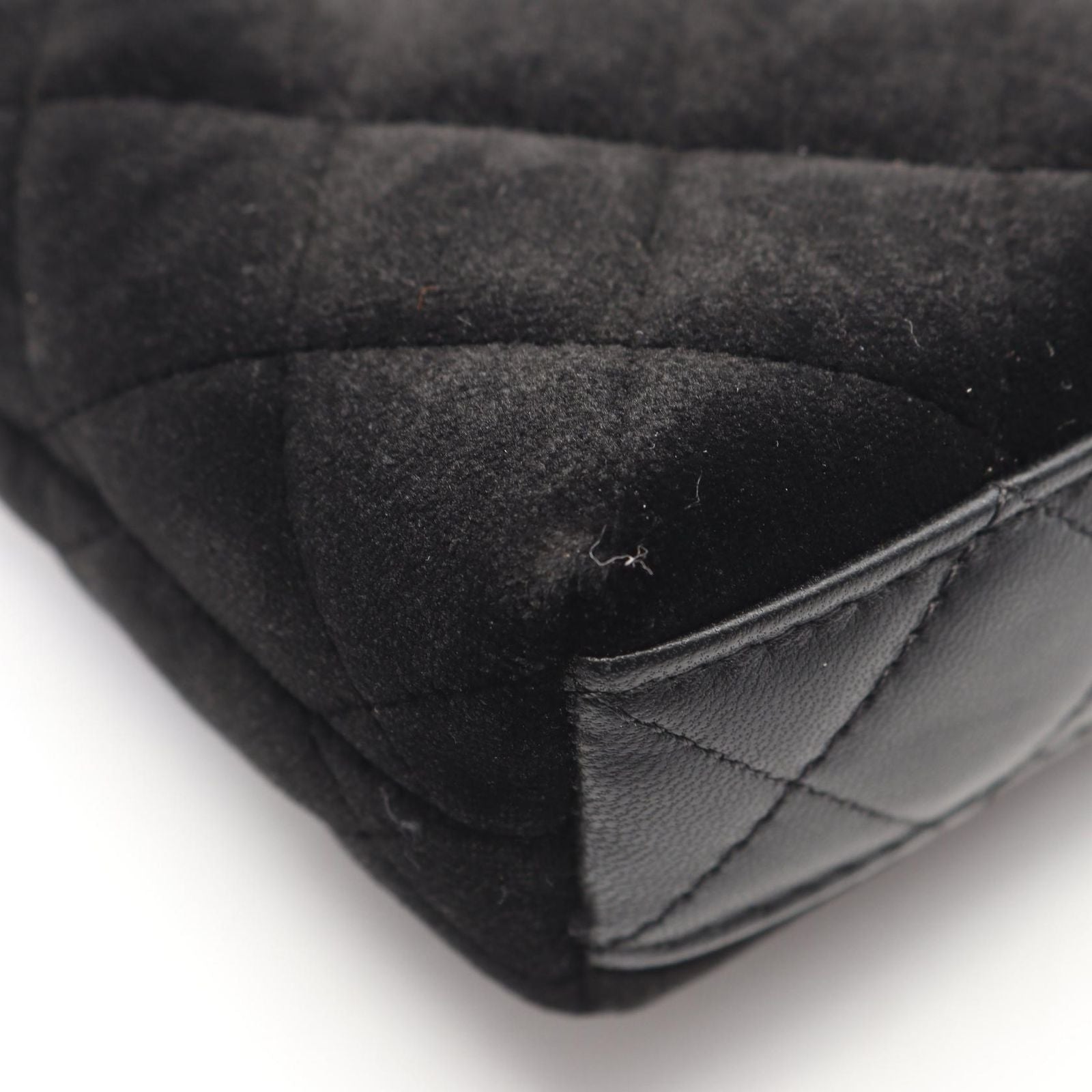 Chanel Shoulder Bag Quilted 2-Way Black Fabric Kelly Nano — view 6