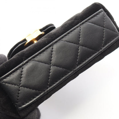 Chanel Shoulder Bag Quilted 2-Way Black Fabric Kelly Nano — view 8