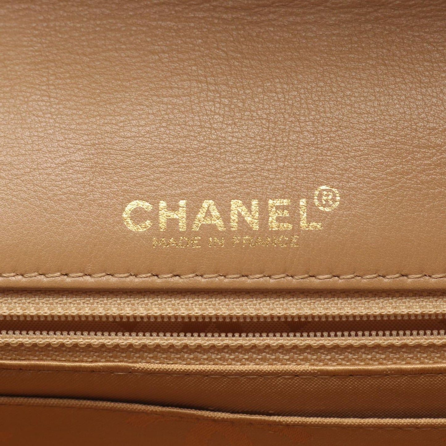 Chanel Shoulder Bag Wild Stitch Antique Gold Beige Leather Chain — view 4