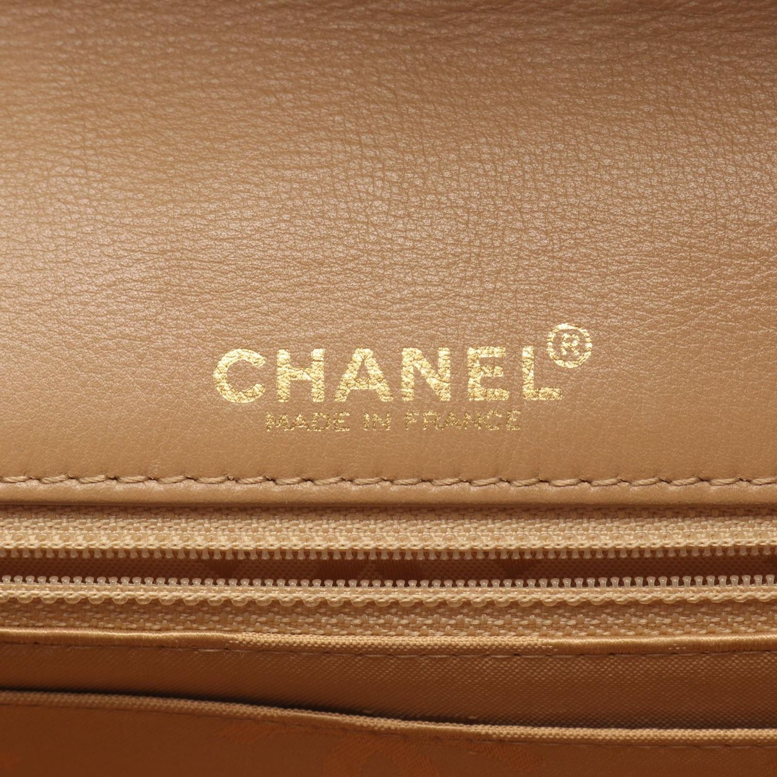 Chanel Shoulder Bag Wild Stitch Antique Gold Beige Leather Chain — view 4