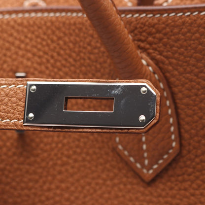 Hermes Handbag Birkin 40 Gold Leather — view 7