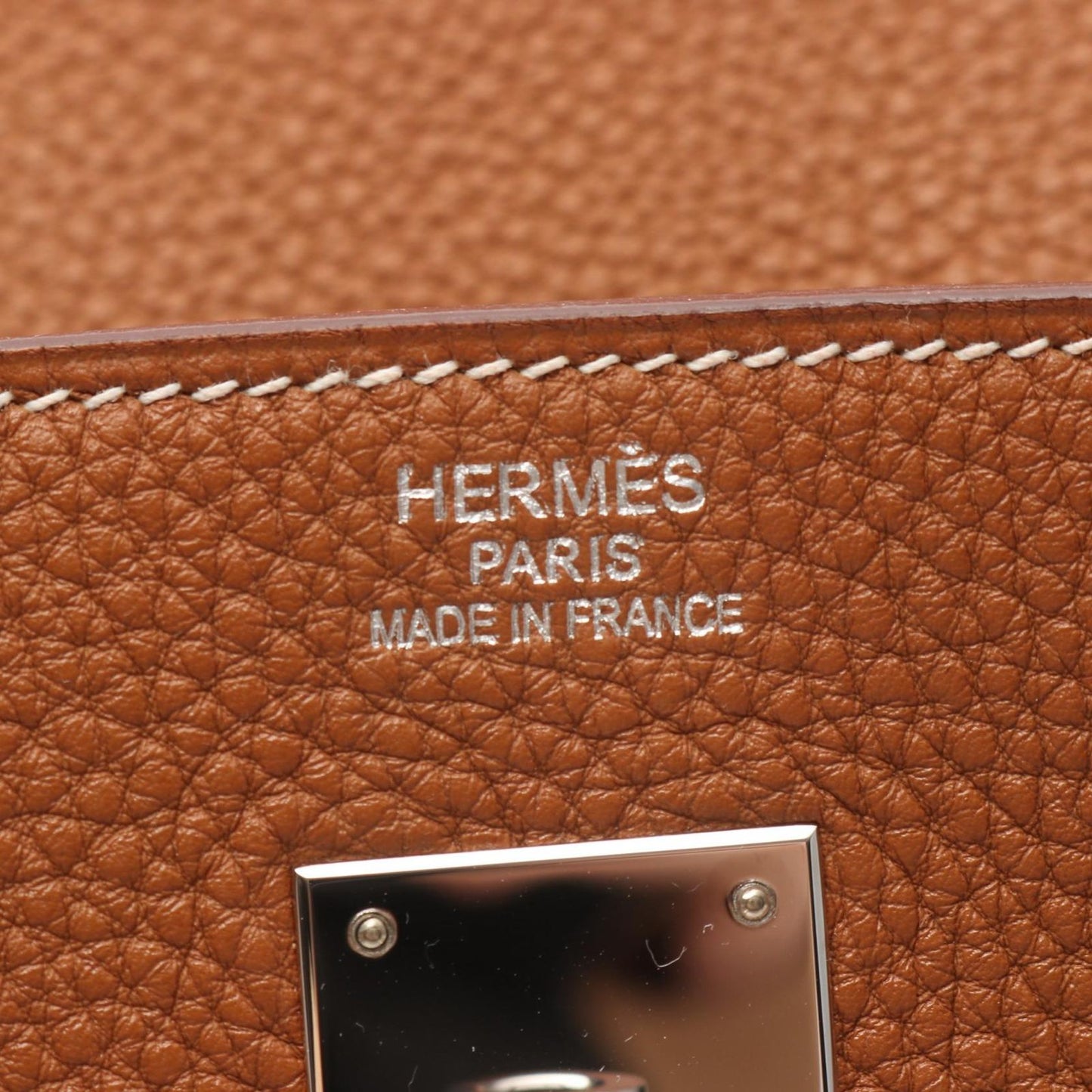 Hermes Handbag Birkin 40 Gold Leather — view 4