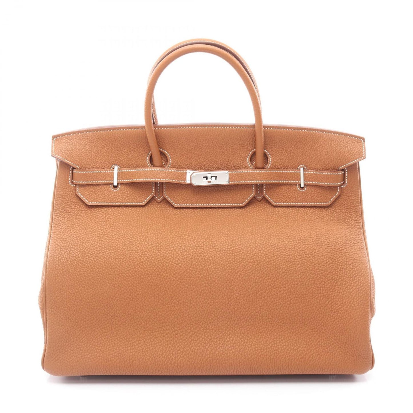 Hermes Handbag Birkin 40 Gold Leather