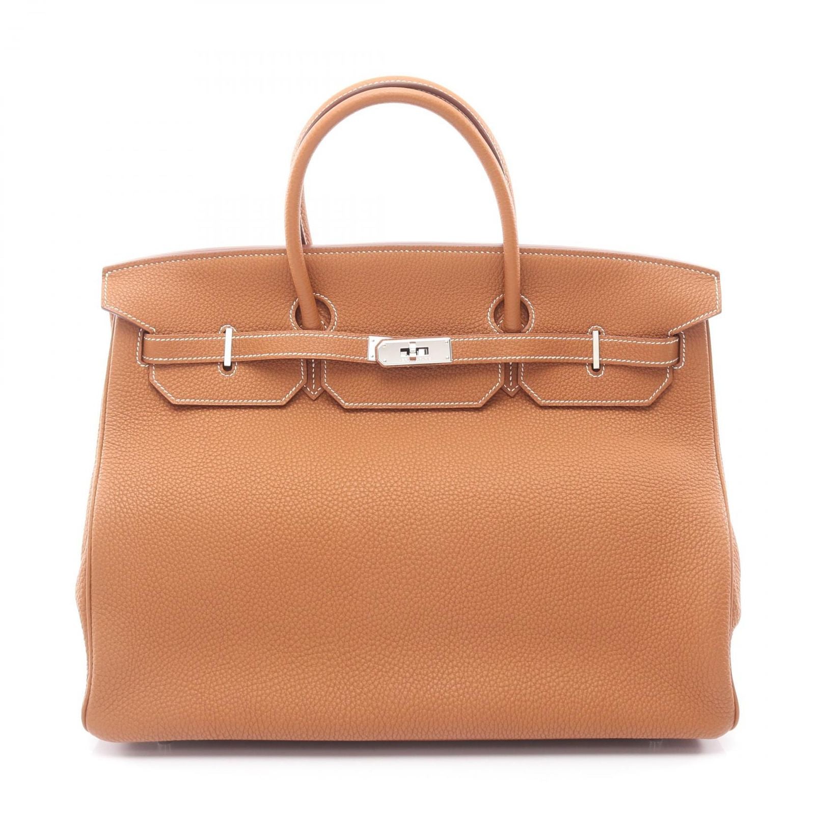 Hermes Handbag Birkin 40 Gold Leather
