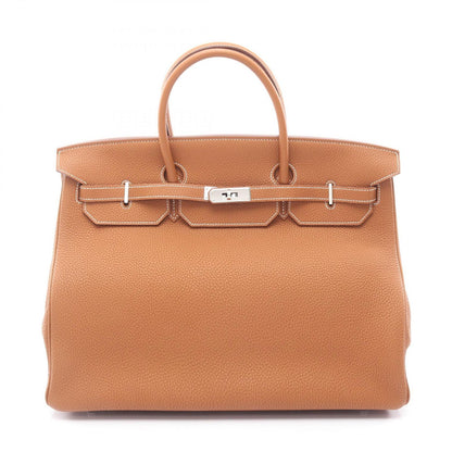 Hermes Handbag Birkin 40 Gold Leather