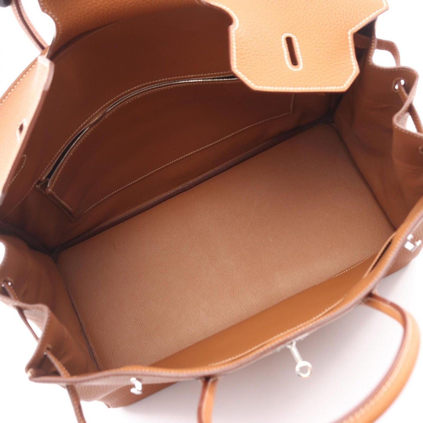 Hermes Handbag Birkin 40 Gold Leather — view 3