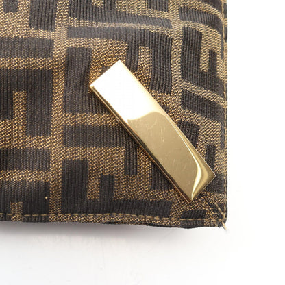Fendi Tote Zucca Black Brown Nylon Leather — view 6