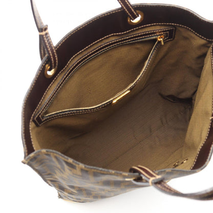 Fendi Tote Zucca Black Brown Nylon Leather — view 3