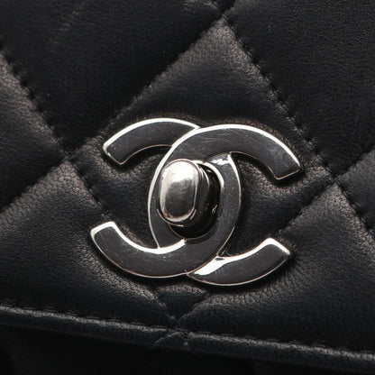 Chanel Shoulder Bag Quilted Black Lambskin — view 8