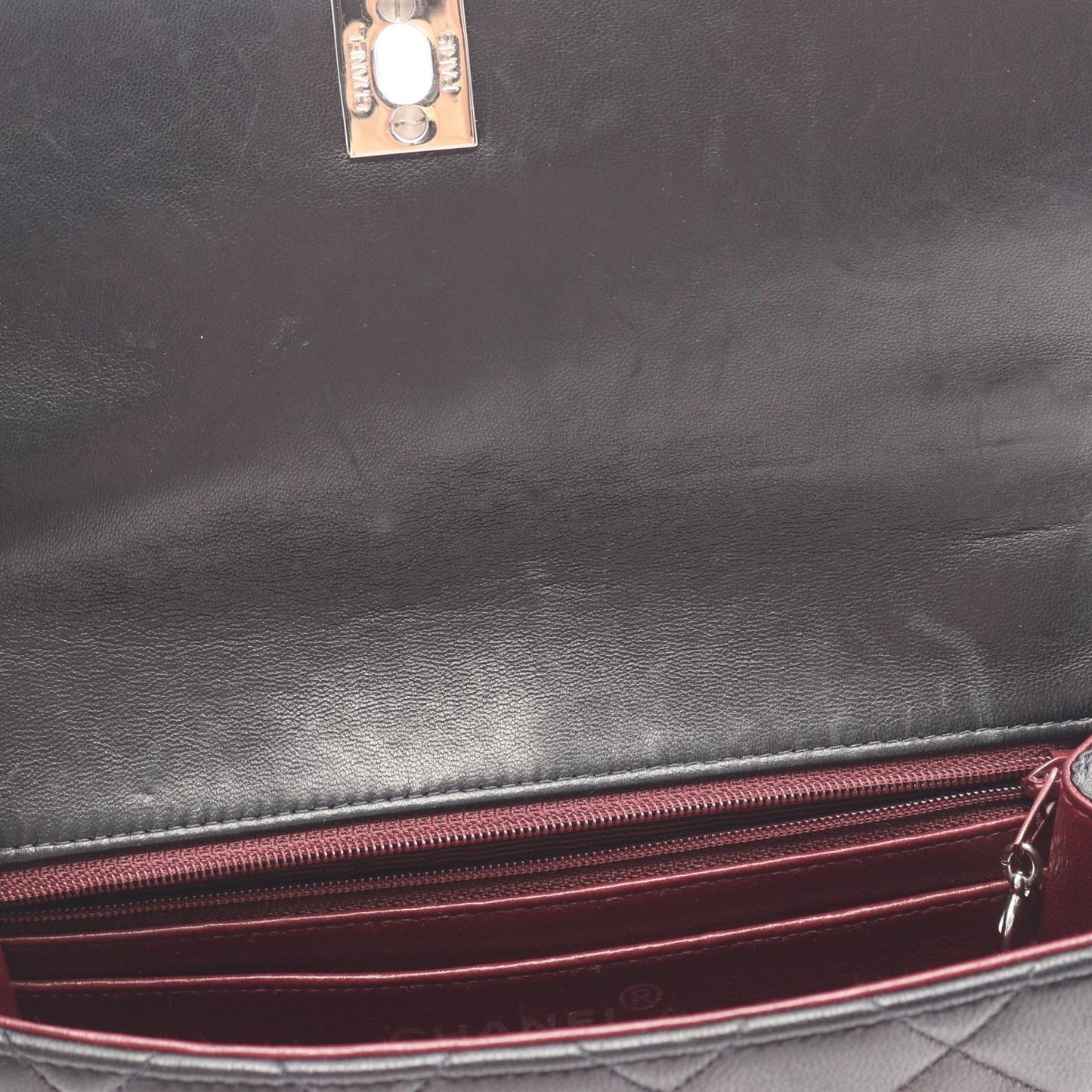 Chanel Shoulder Bag Quilted Black Lambskin — view 6