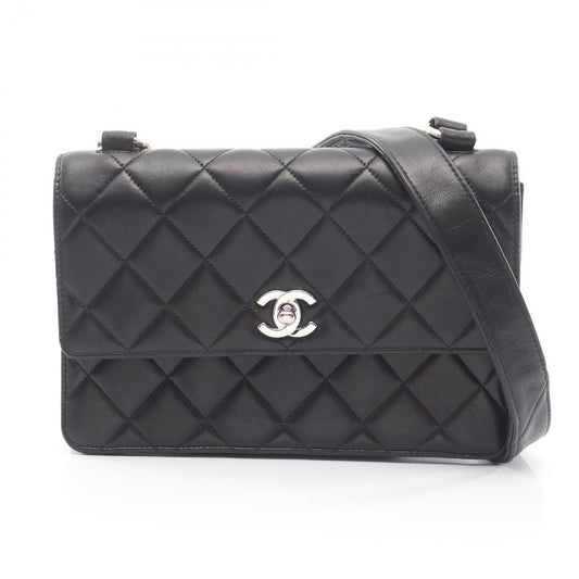 Chanel Shoulder Bag Quilted Black Lambskin