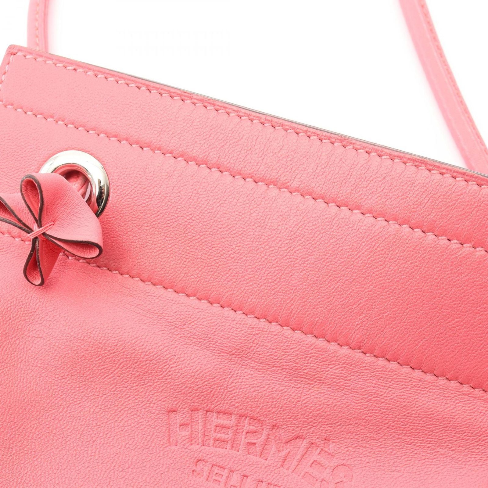 Hermes Shoulder Bag Aline Mini Rose Azalea Leather — view 9