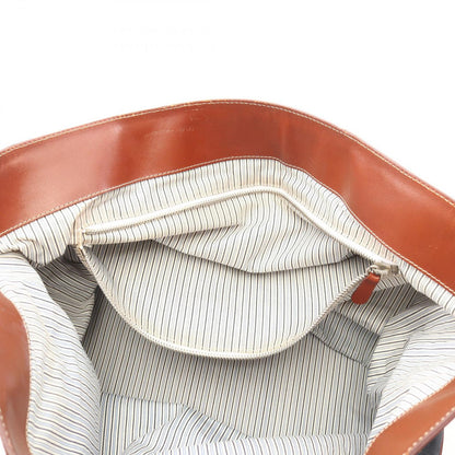 Celine Tote Floral Indigo Blue Brown Denim Leather — view 5