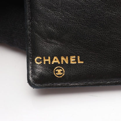 Chanel Bifold Wallet CC Logo Black Caviar Leather — view 5