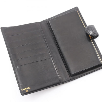 Chanel Bifold Wallet CC Logo Black Caviar Leather — view 3