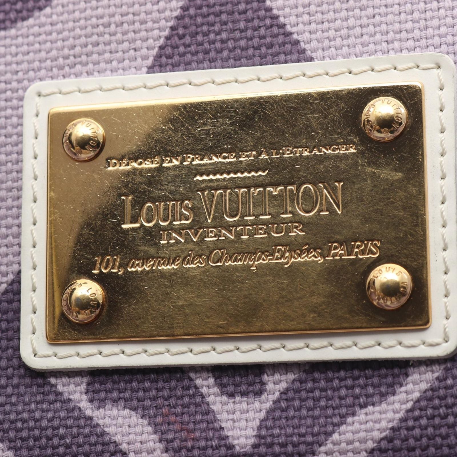 Louis Vuitton Tote Taysienne PM Cruise Line Lila Canvas Leather — view 8