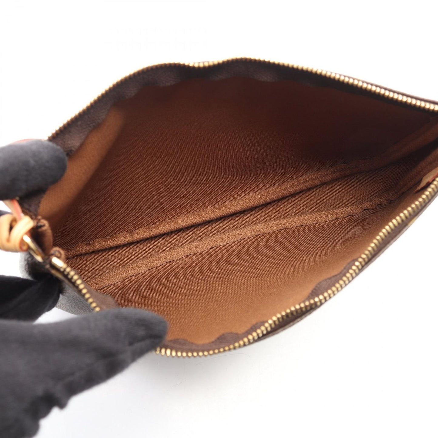 Louis Vuitton Handbag Pochette Canvas Leather — view 3