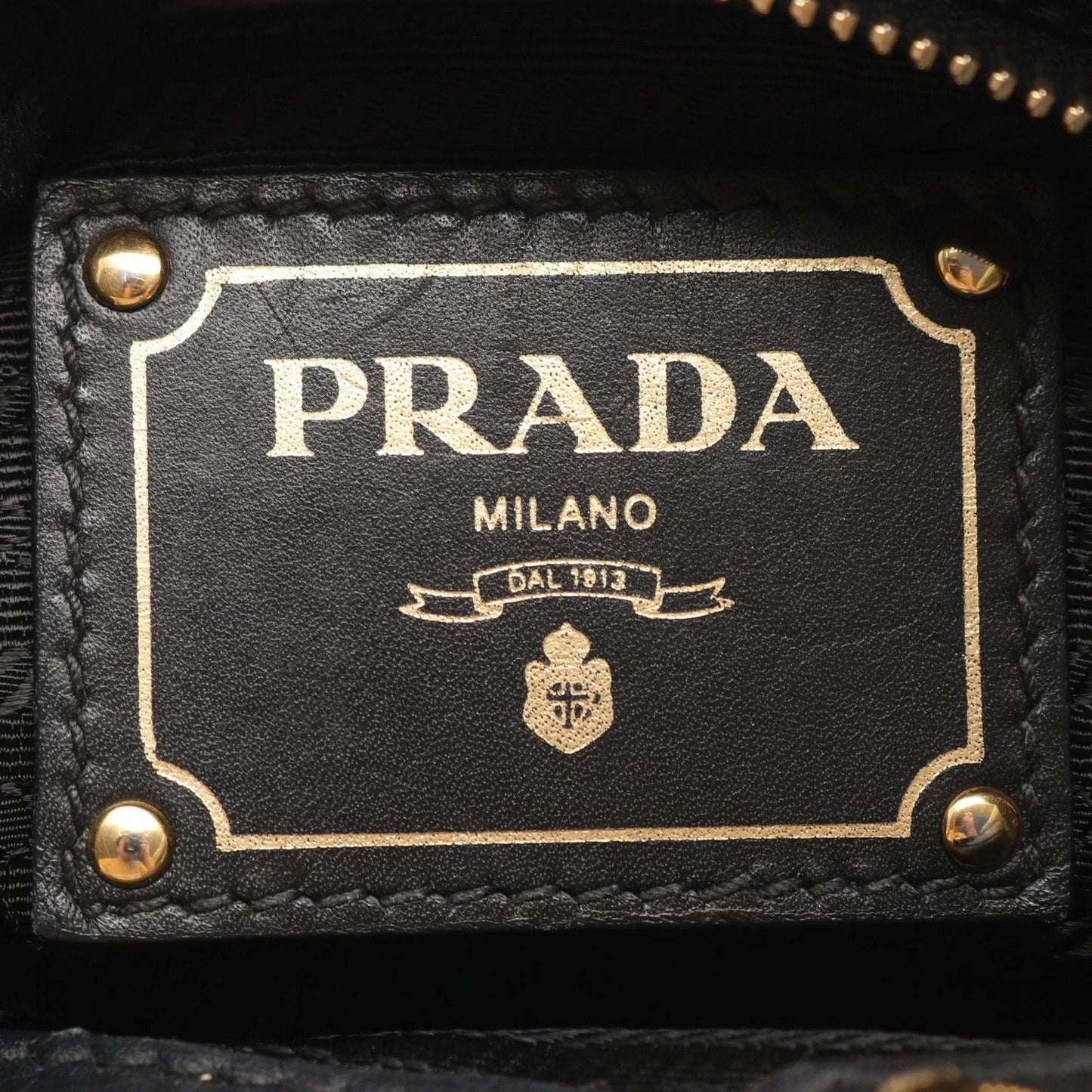 Prada Tote 2-Way Black Nylon Leather — view 4