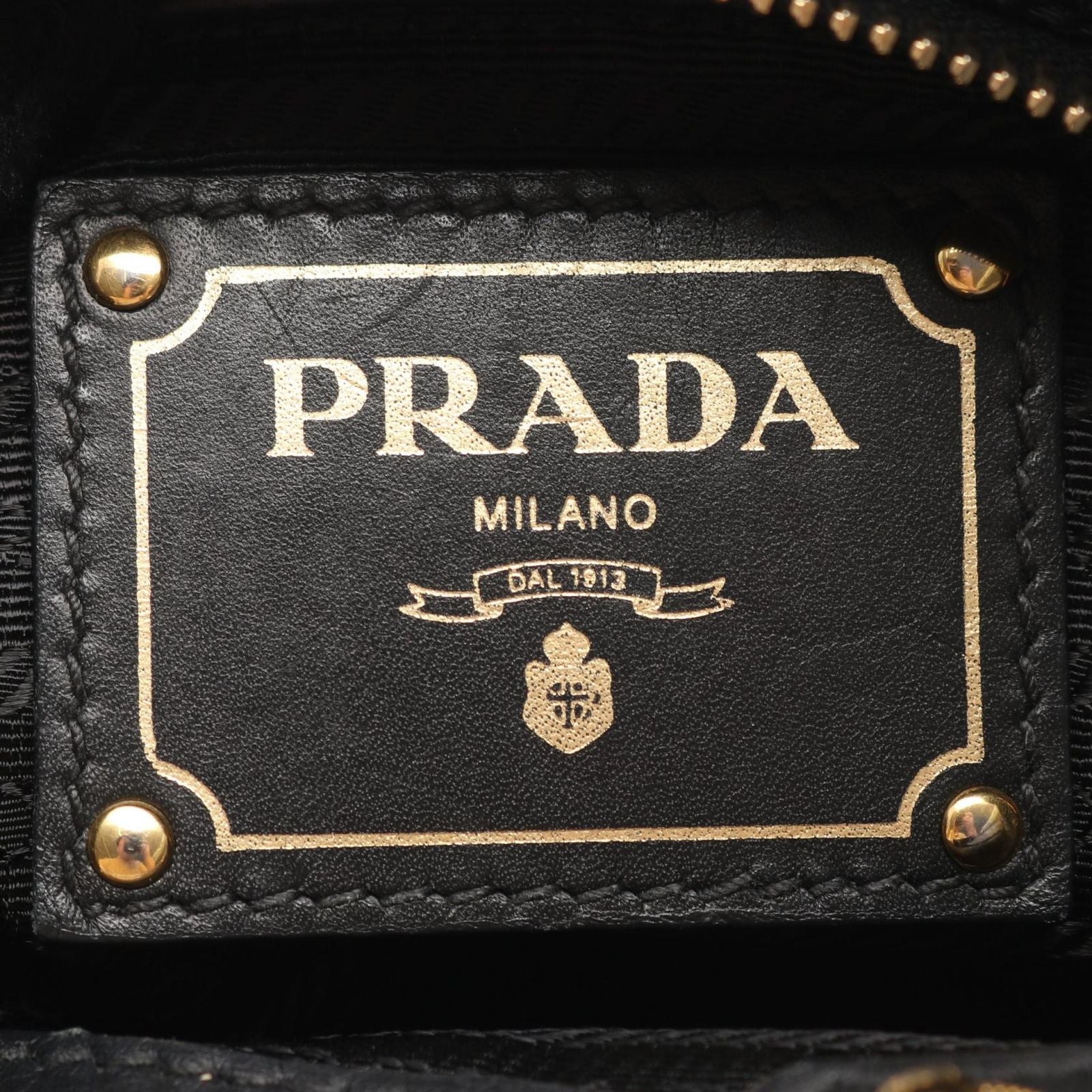 Prada Tote 2-Way Black Nylon Leather — view 4
