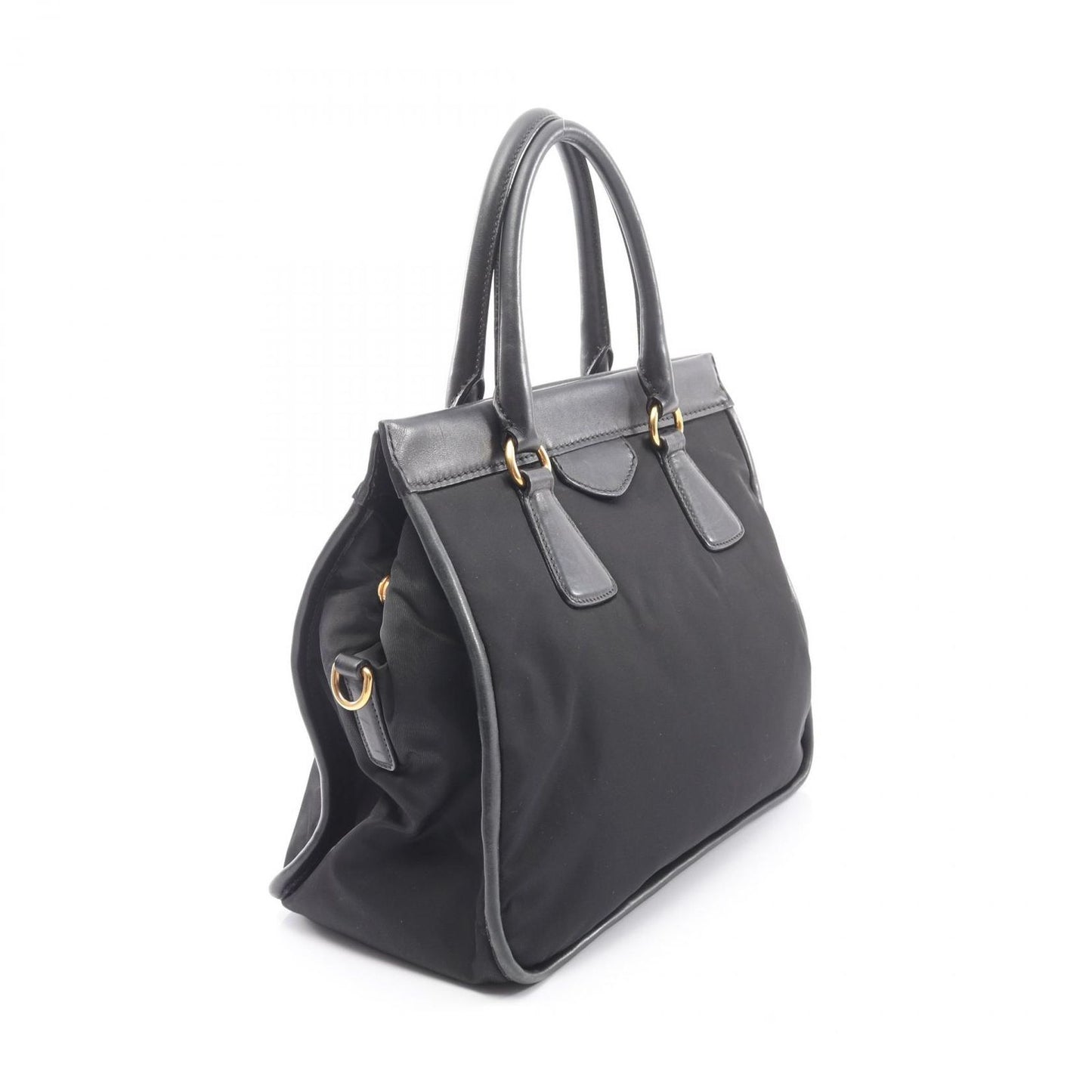 Prada Tote 2-Way Black Nylon Leather — view 2