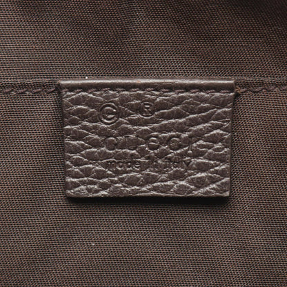 Gucci Waist Bag GG Crystal Beige Dark Brown Canvas Leather — view 4