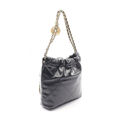 Chanel Shoulder Bag 22 Mini Black Leather 22 Quilted Chain — view 2