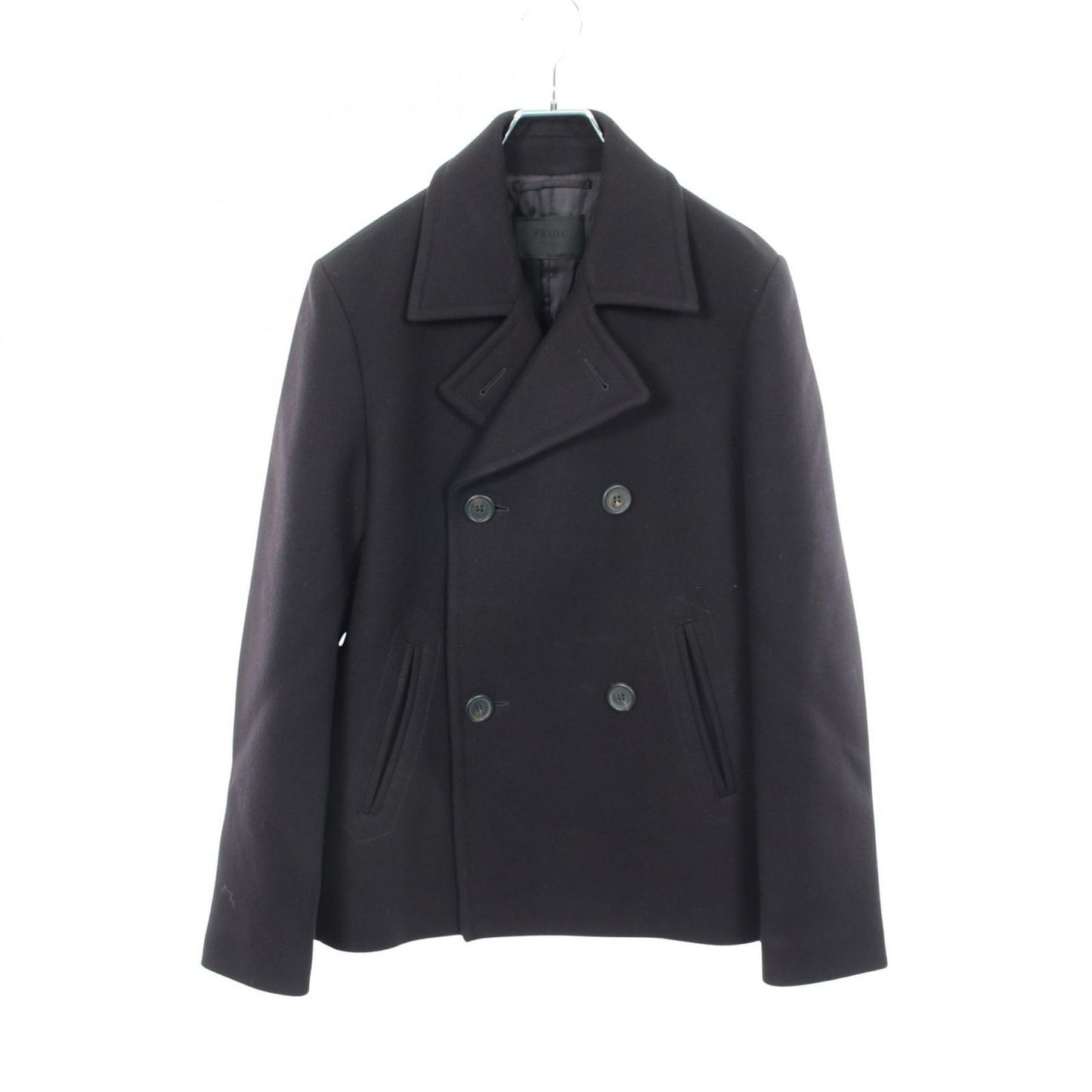 Prada Pea Coat Dark Navy Wool