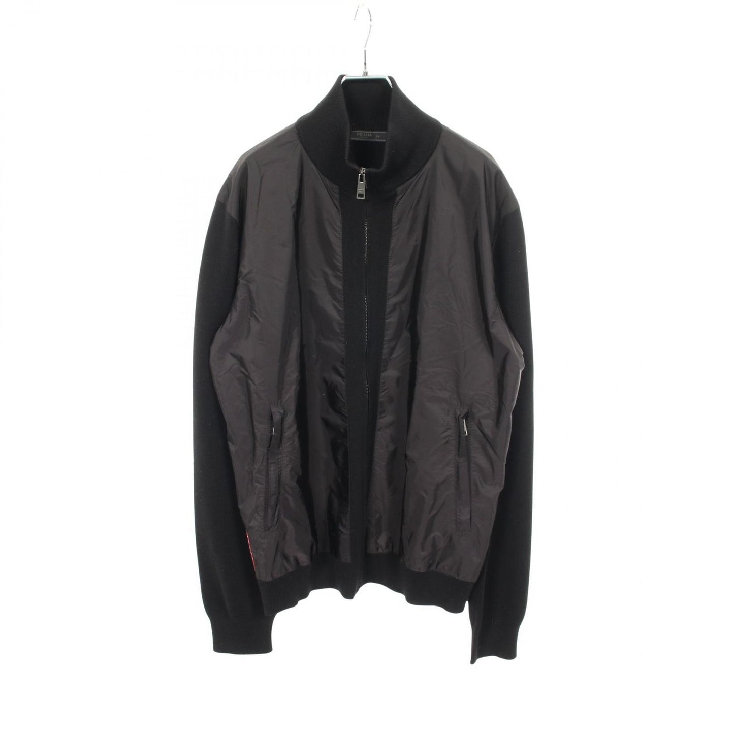 Prada Jacket Knit Contrast Wool Nylon