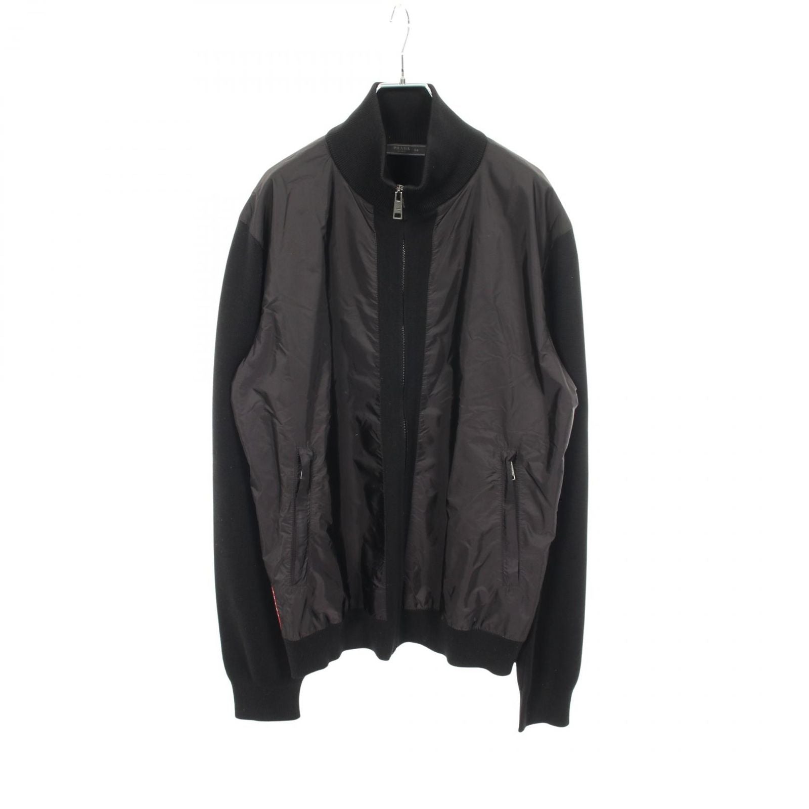 Prada Jacket Knit Contrast Wool Nylon